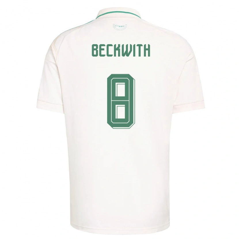 Danxen Hombre Camiseta Gales Ralphie Beckwith #8 Blanco Marrón Verde 2ª Equipación 26-28 La Camisa México