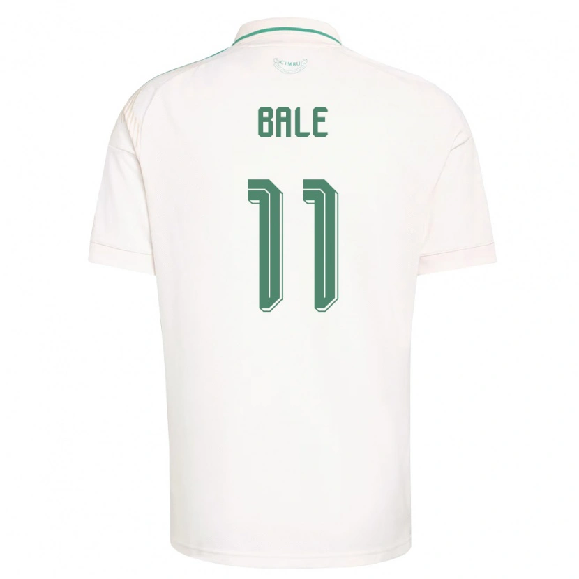 Danxen Hombre Camiseta Gales Gareth Bale #11 Blanco Marrón Verde 2ª Equipación 26-28 La Camisa México