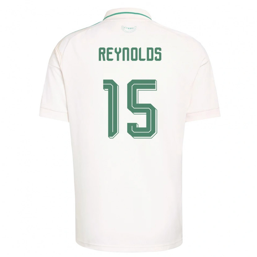 Danxen Hombre Camiseta Gales Oliver Reynolds #15 Blanco Marrón Verde 2ª Equipación 26-28 La Camisa México