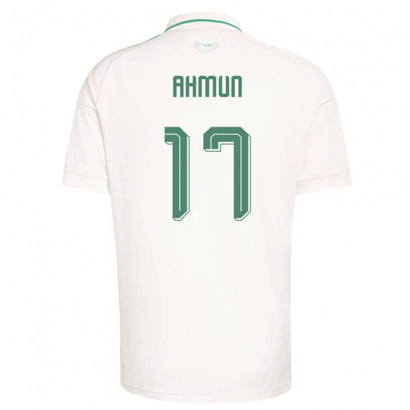 Danxen Hombre Camiseta Gales Ben Ahmun #17 Blanco Marrón Verde 2ª Equipación 26-28 La Camisa México