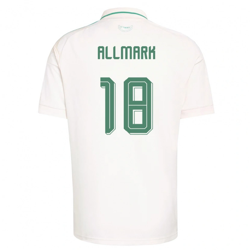 Danxen Hombre Camiseta Gales Hayden Allmark #18 Blanco Marrón Verde 2ª Equipación 26-28 La Camisa México