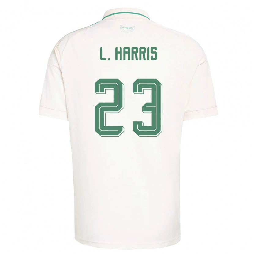 Danxen Hombre Camiseta Gales Luke Harris #23 Blanco Marrón Verde 2ª Equipación 26-28 La Camisa México