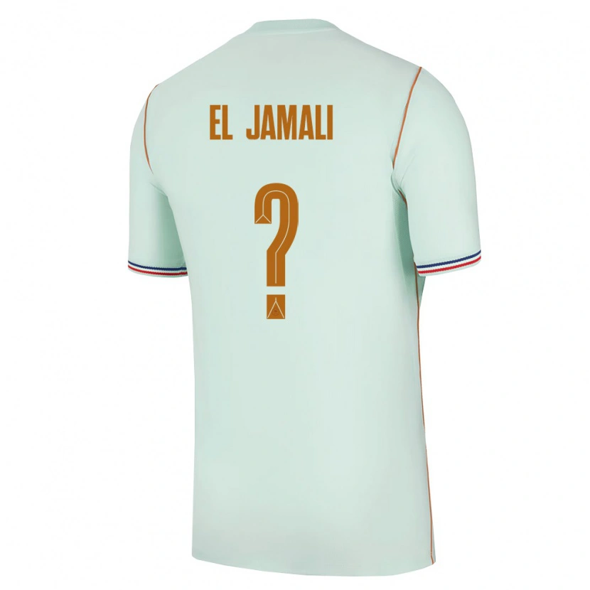 Danxen Hombre Camiseta Francia Nadir El Jamali #0 Verde Oro 2ª Equipación 26-28 La Camisa México