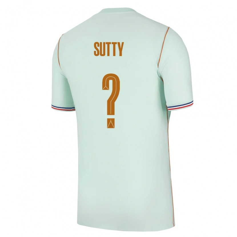 Danxen Hombre Camiseta Francia Rushard Sutty #0 Verde Oro 2ª Equipación 26-28 La Camisa México