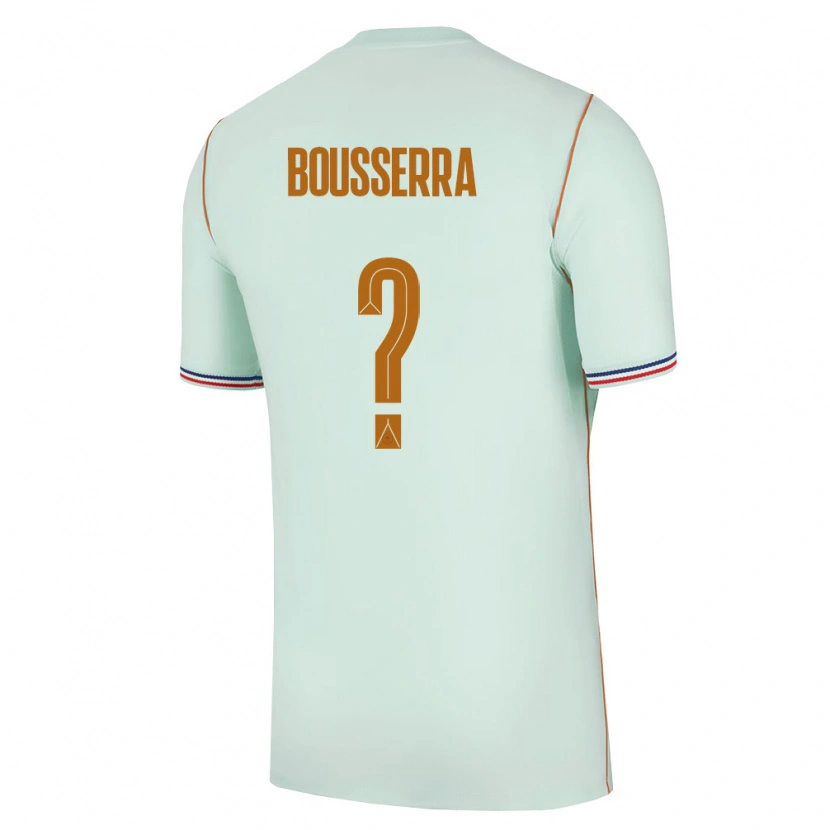Danxen Hombre Camiseta Francia Yanis Bousserra #0 Verde Oro 2ª Equipación 26-28 La Camisa México