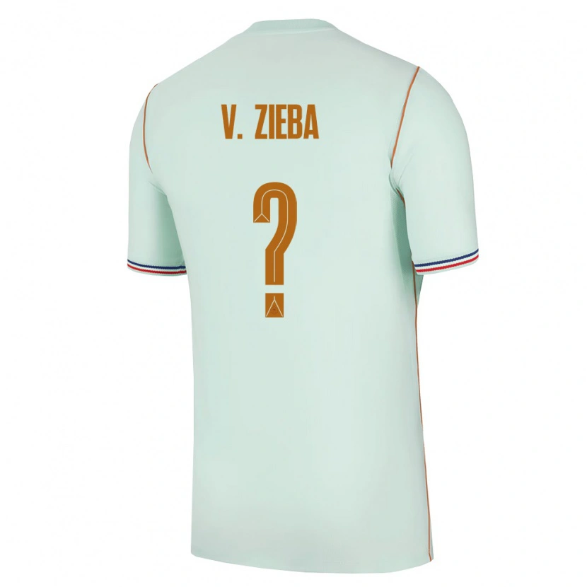 Danxen Hombre Camiseta Francia Vadim Vanbeselaere Zieba #0 Verde Oro 2ª Equipación 26-28 La Camisa México