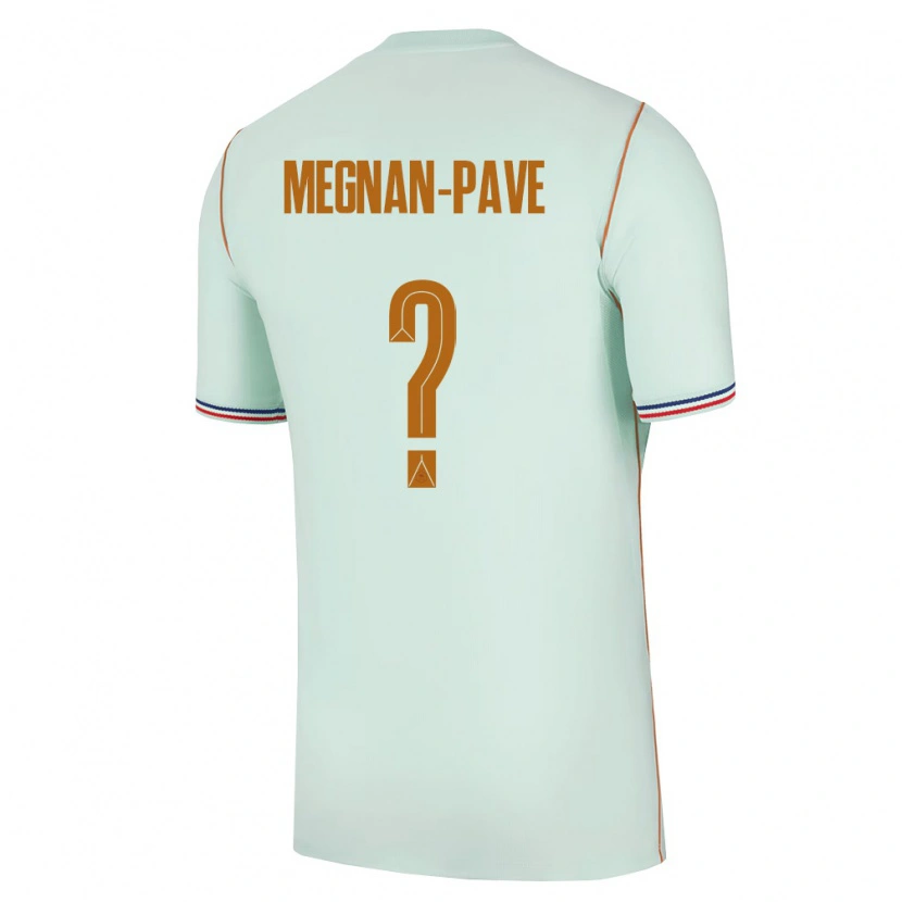 Danxen Hombre Camiseta Francia Lacine Megnan-Pave #0 Verde Oro 2ª Equipación 26-28 La Camisa México