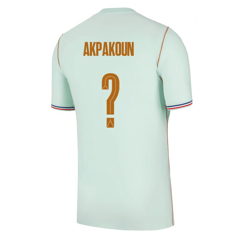Danxen Hombre Camiseta Francia Noé Akpakoun #0 Verde Oro 2ª Equipación 26-28 La Camisa México