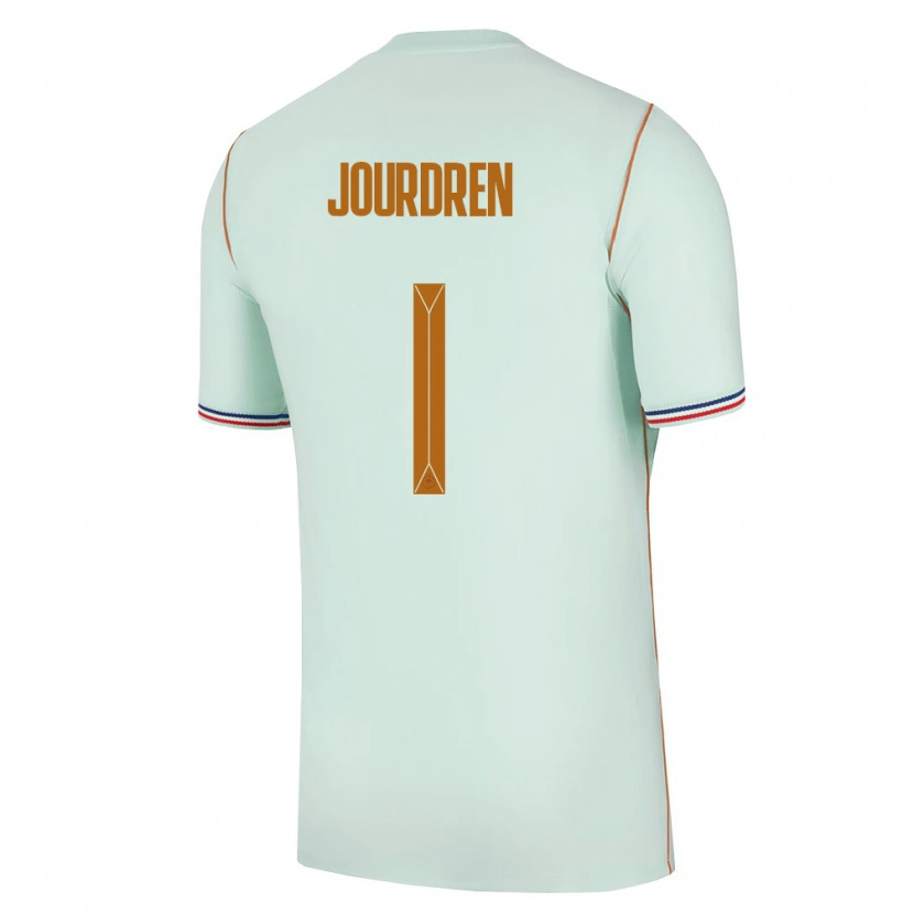 Danxen Hombre Camiseta Francia Ilan Jourdren #1 Verde Oro 2ª Equipación 26-28 La Camisa México