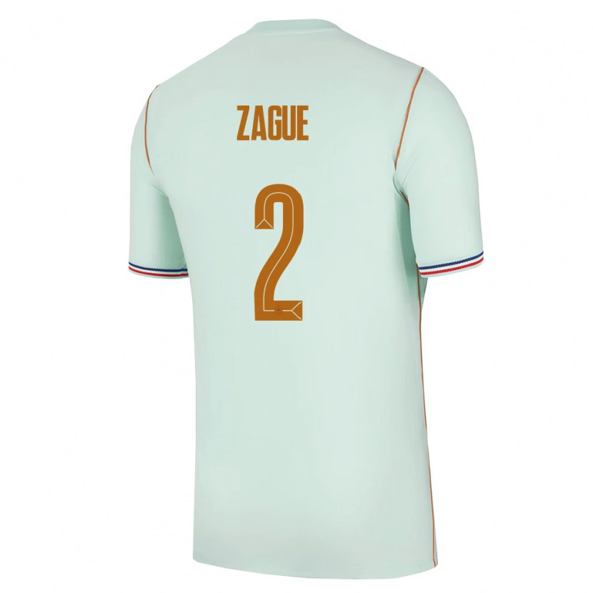 Danxen Hombre Camiseta Francia Yoram Zague #2 Verde Oro 2ª Equipación 26-28 La Camisa México