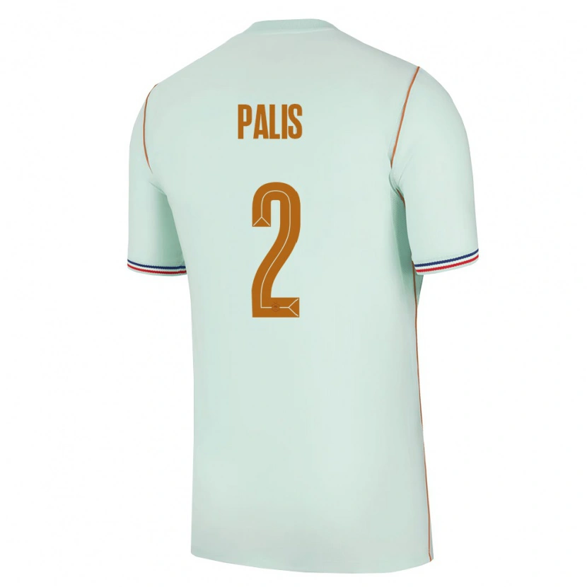 Danxen Hombre Camiseta Francia Ella Palis #2 Verde Oro 2ª Equipación 26-28 La Camisa México