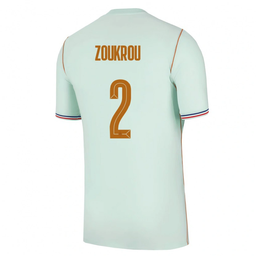 Danxen Hombre Camiseta Francia Tanguy Zoukrou #2 Verde Oro 2ª Equipación 26-28 La Camisa México