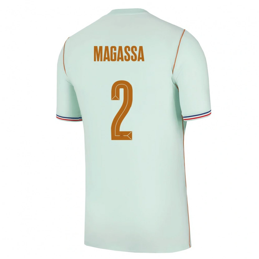 Danxen Hombre Camiseta Francia Soungoutou Magassa #2 Verde Oro 2ª Equipación 26-28 La Camisa México