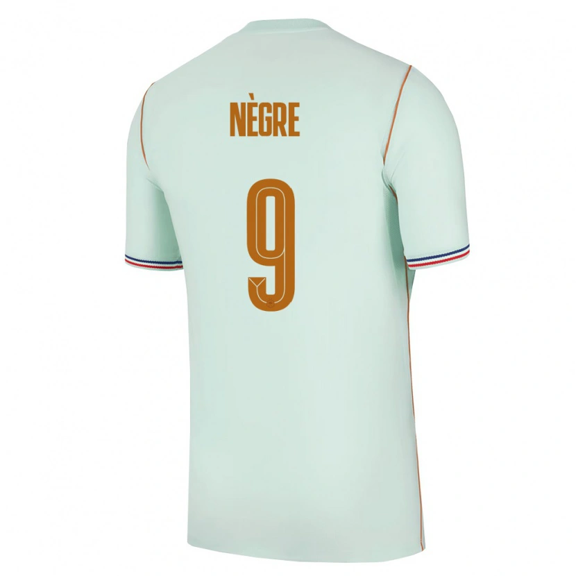 Danxen Hombre Camiseta Francia Thibo Nègre #9 Verde Oro 2ª Equipación 26-28 La Camisa México