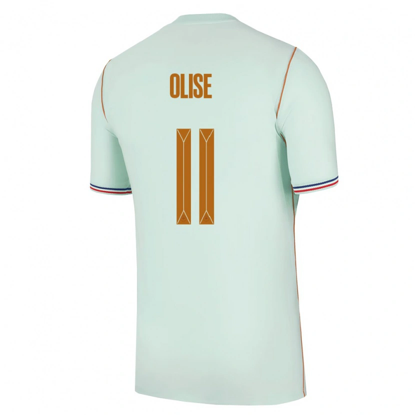Danxen Hombre Camiseta Francia Michael Olise #11 Verde Oro 2ª Equipación 26-28 La Camisa México