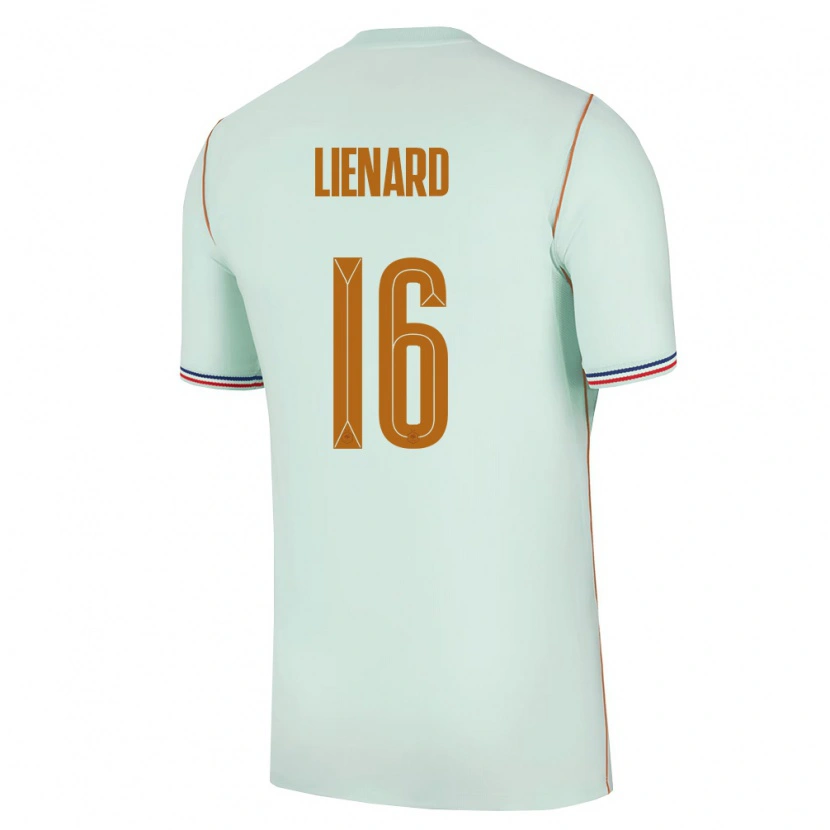 Danxen Hombre Camiseta Francia Yann Lienard #16 Verde Oro 2ª Equipación 26-28 La Camisa México