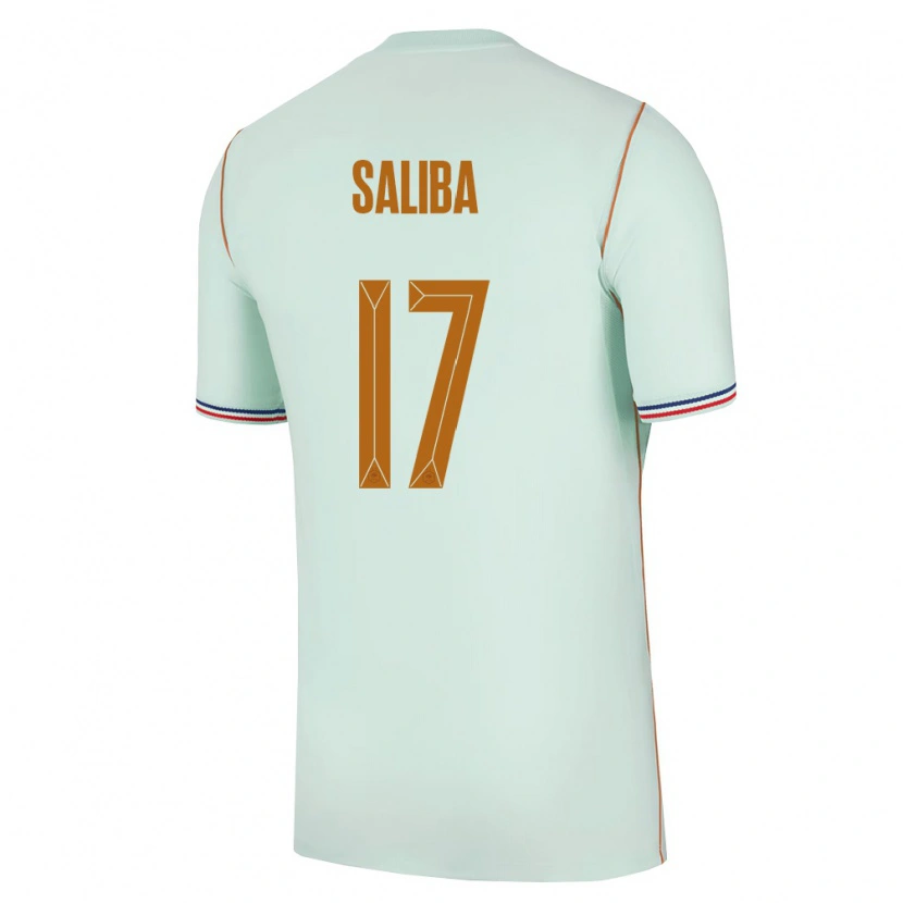 Danxen Hombre Camiseta Francia William Saliba #17 Verde Oro 2ª Equipación 26-28 La Camisa México