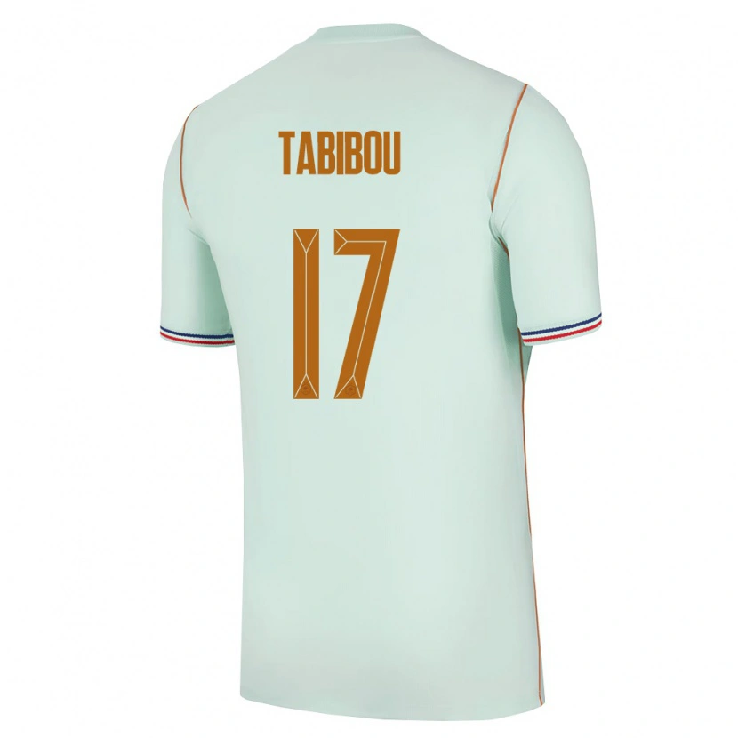 Danxen Hombre Camiseta Francia Dehmaine Tabibou #17 Verde Oro 2ª Equipación 26-28 La Camisa México