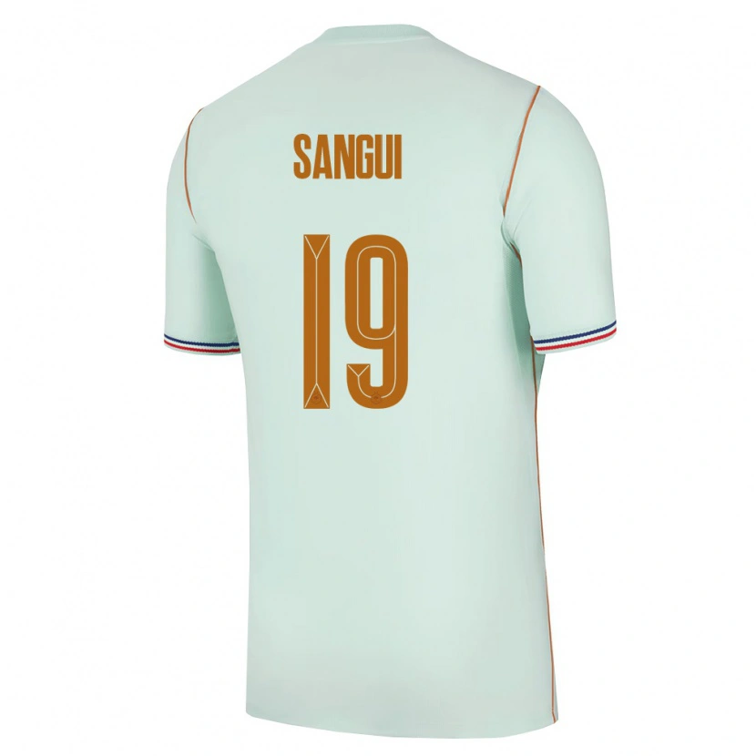 Danxen Hombre Camiseta Francia Nhoa Sangui #19 Verde Oro 2ª Equipación 26-28 La Camisa México