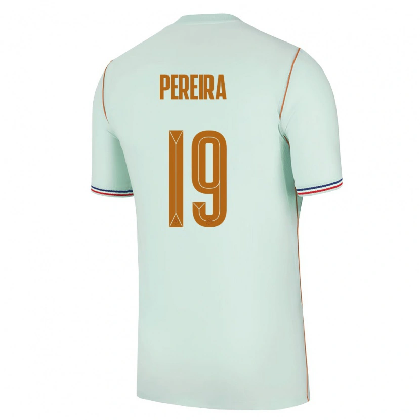 Danxen Hombre Camiseta Francia Brayann Pereira #19 Verde Oro 2ª Equipación 26-28 La Camisa México