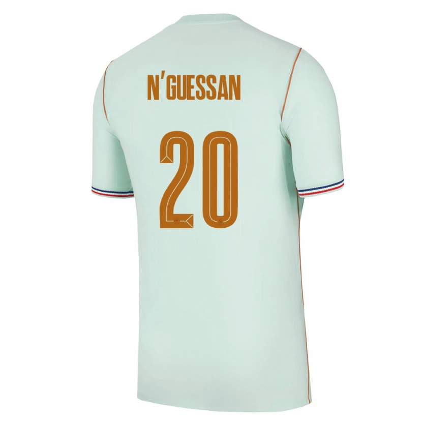 Danxen Hombre Camiseta Francia Djylian N'guessan #20 Verde Oro 2ª Equipación 26-28 La Camisa México