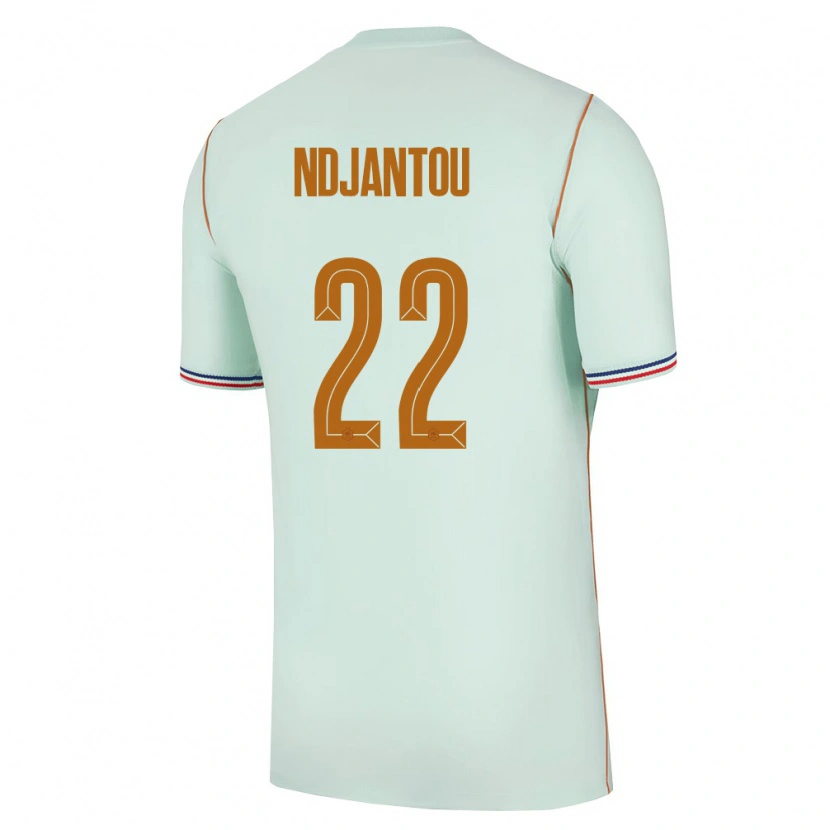 Danxen Hombre Camiseta Francia Quentin Ndjantou #22 Verde Oro 2ª Equipación 26-28 La Camisa México