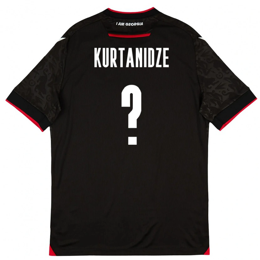 Danxen Hombre Camiseta Georgia Revaz Kurtanidze #0 Negro Blanco Rojo 2ª Equipación 26-28 La Camisa México