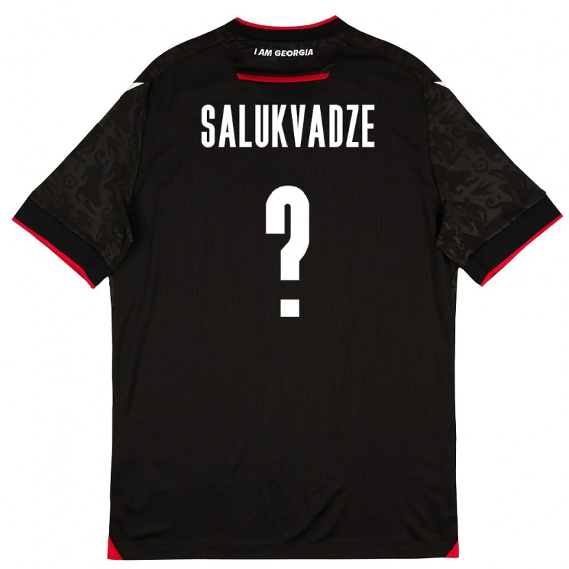Danxen Hombre Camiseta Georgia Luka Salukvadze #0 Negro Blanco Rojo 2ª Equipación 26-28 La Camisa México