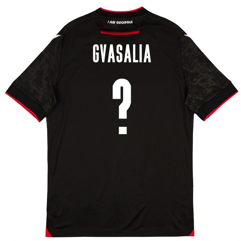Danxen Hombre Camiseta Georgia Giorgi Gvasalia #0 Negro Blanco Rojo 2ª Equipación 26-28 La Camisa México