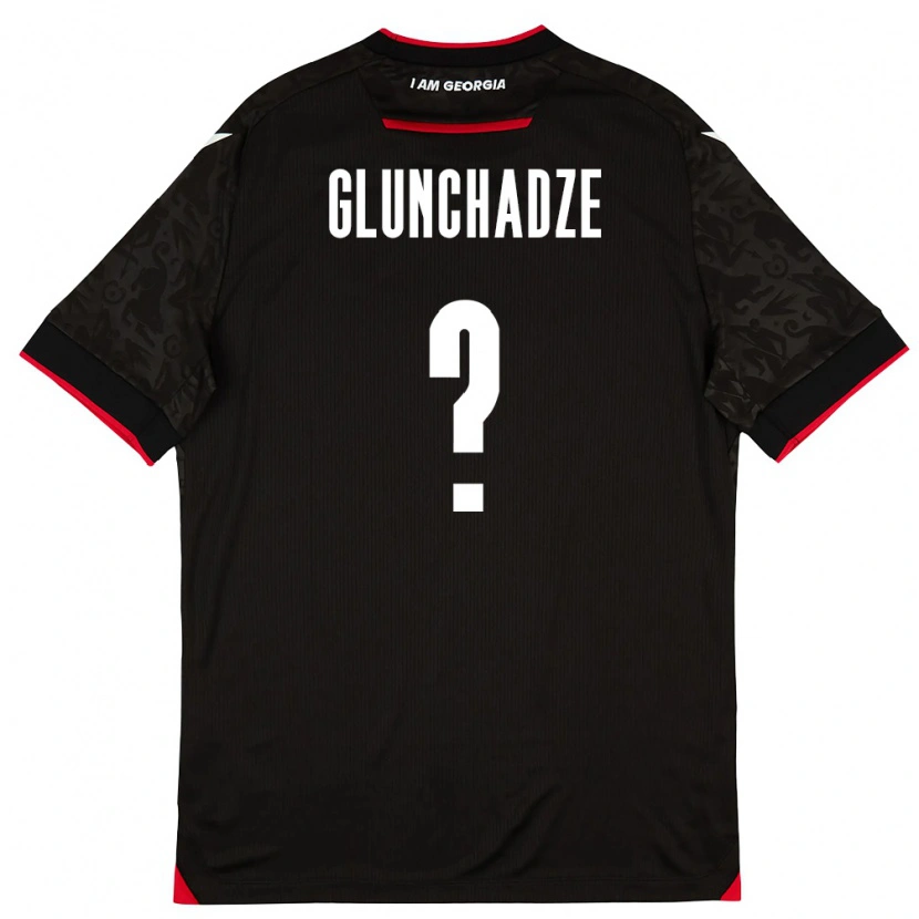 Danxen Hombre Camiseta Georgia Gigi Glunchadze #0 Negro Blanco Rojo 2ª Equipación 26-28 La Camisa México