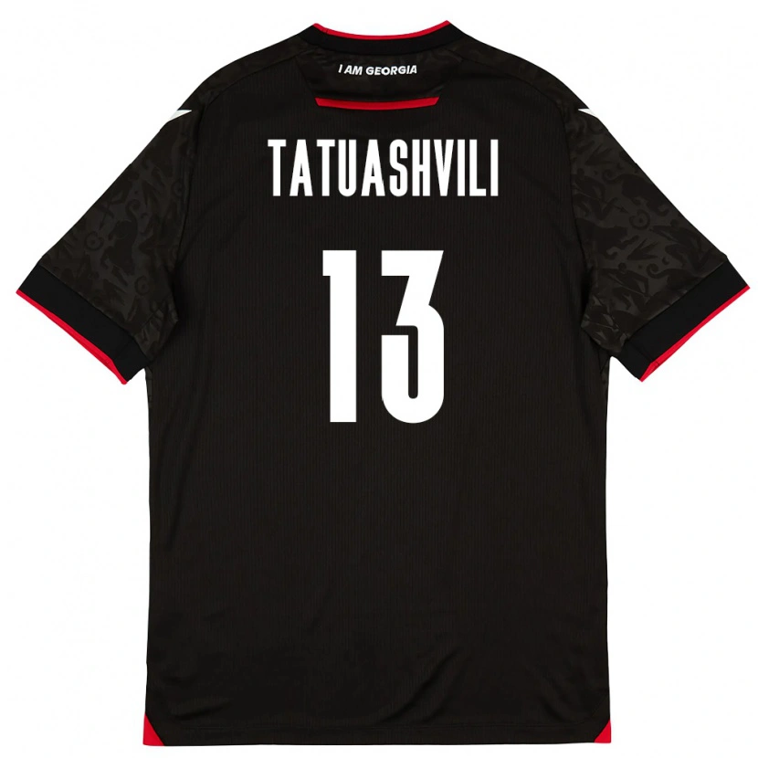Danxen Hombre Camiseta Georgia Tamar Tatuashvili #13 Negro Blanco Rojo 2ª Equipación 26-28 La Camisa México
