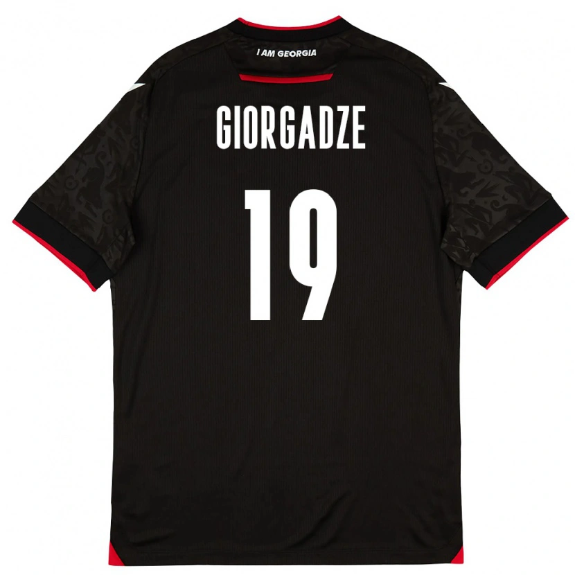 Danxen Hombre Camiseta Georgia Luka Giorgadze #19 Negro Blanco Rojo 2ª Equipación 26-28 La Camisa México