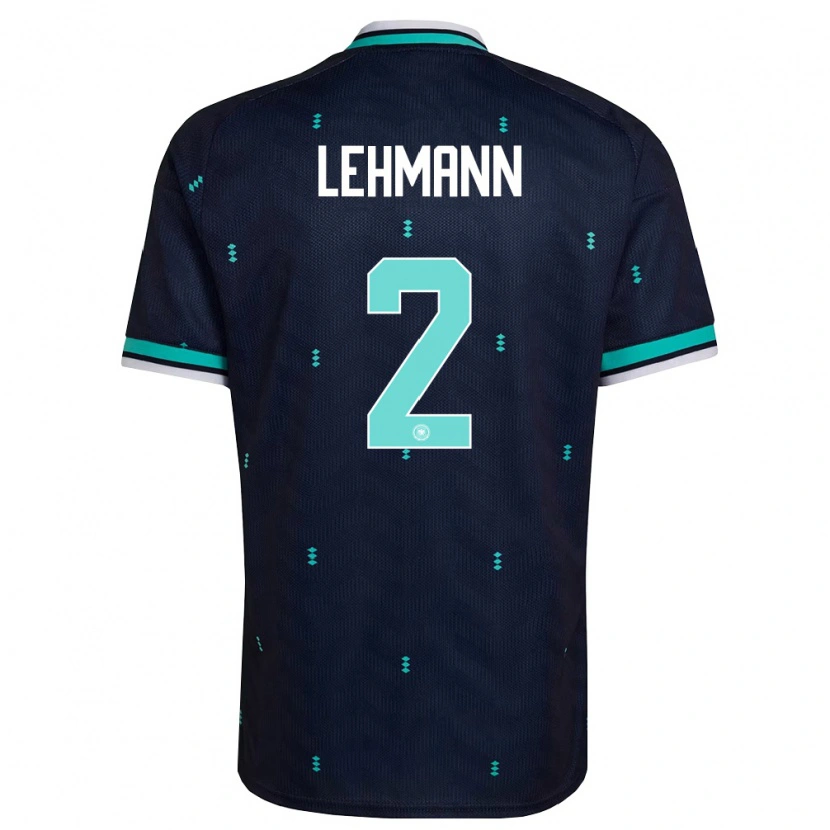 Danxen Hombre Camiseta Alemania Paul Lehmann #2 Marino Azul Cielo Blanco 2ª Equipación 26-28 La Camisa México