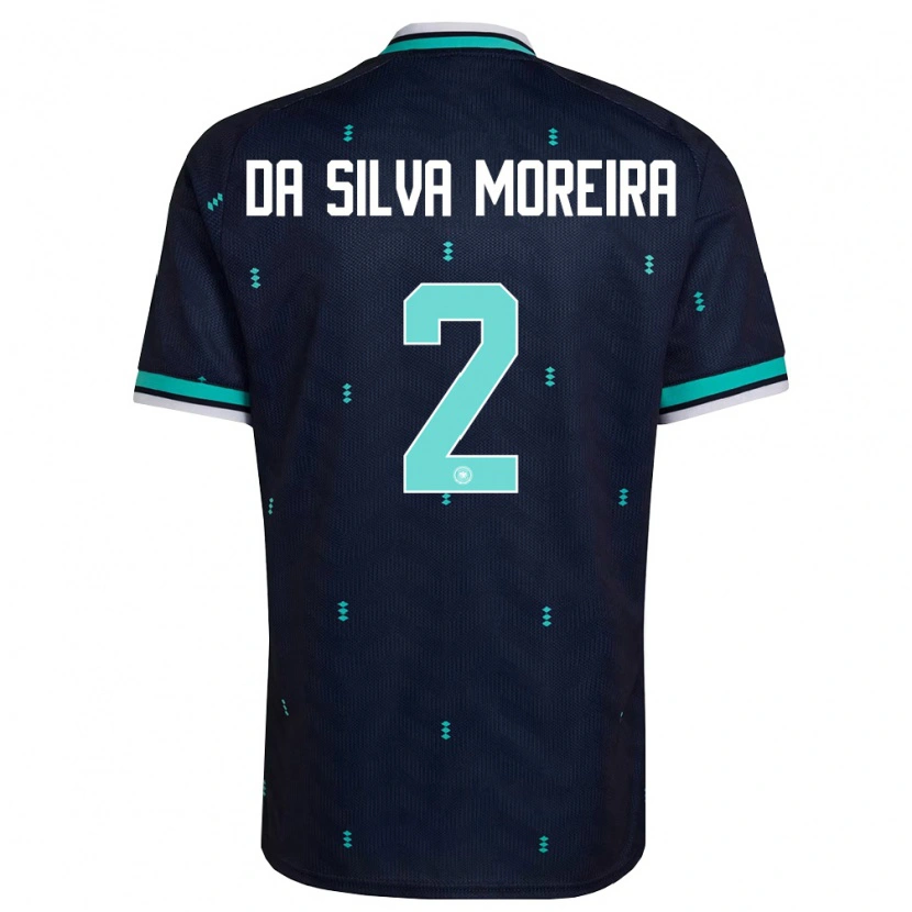 Danxen Hombre Camiseta Alemania Eric Da Silva Moreira #2 Marino Azul Cielo Blanco 2ª Equipación 26-28 La Camisa México