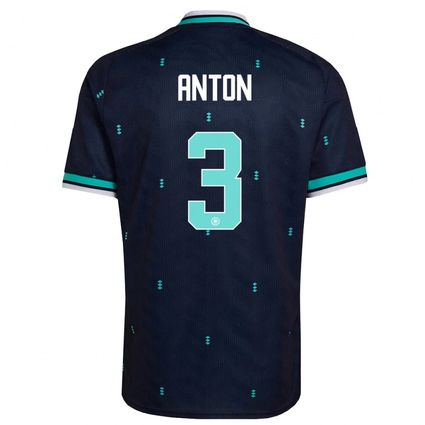 Danxen Hombre Camiseta Alemania Waldemar Anton #3 Marino Azul Cielo Blanco 2ª Equipación 26-28 La Camisa México