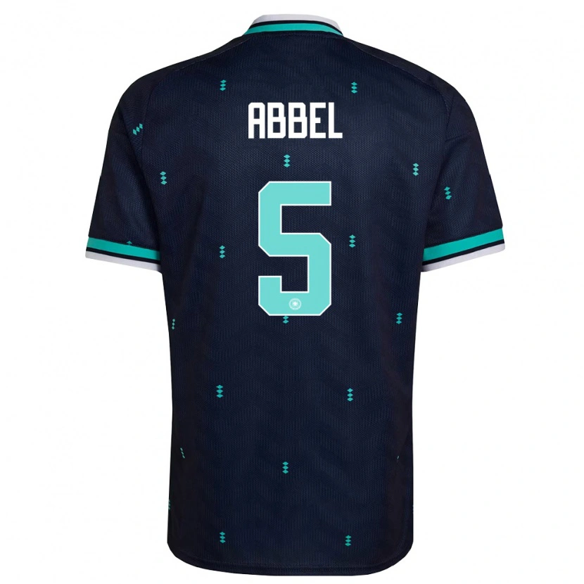 Danxen Hombre Camiseta Alemania Erik Abbel #5 Marino Azul Cielo Blanco 2ª Equipación 26-28 La Camisa México