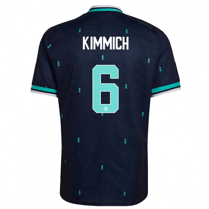 Danxen Hombre Camiseta Alemania Joshua Kimmich #6 Marino Azul Cielo Blanco 2ª Equipación 26-28 La Camisa México