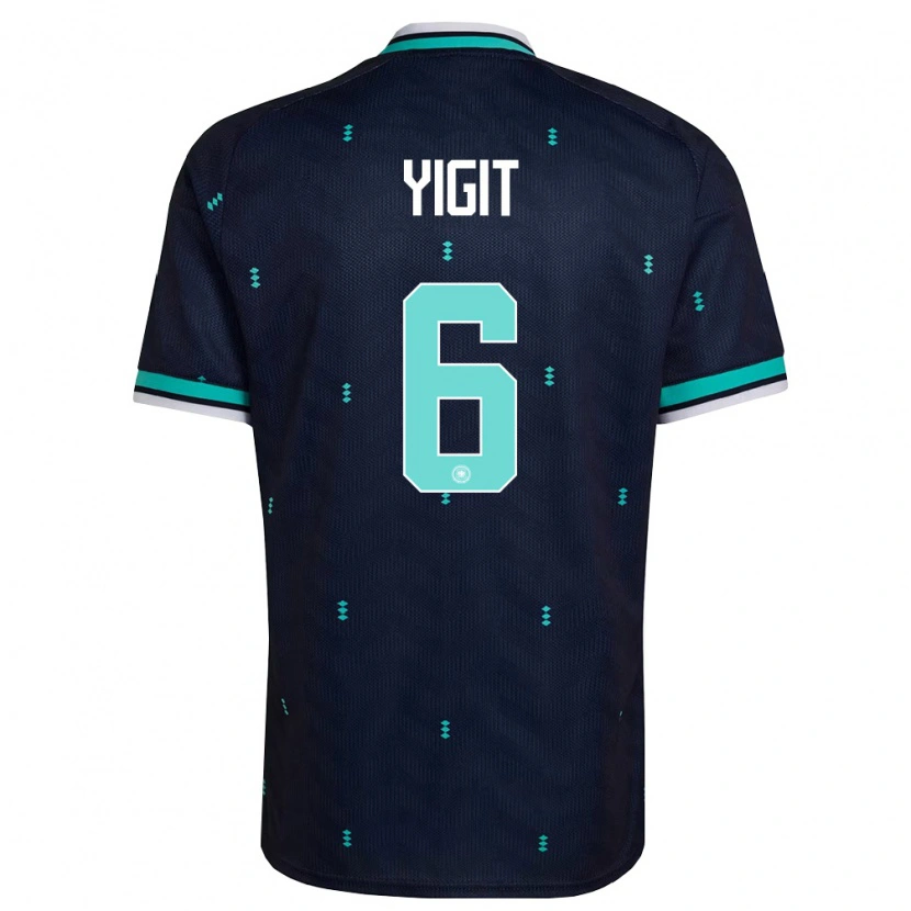 Danxen Hombre Camiseta Alemania Ertugrul Yigit #6 Marino Azul Cielo Blanco 2ª Equipación 26-28 La Camisa México