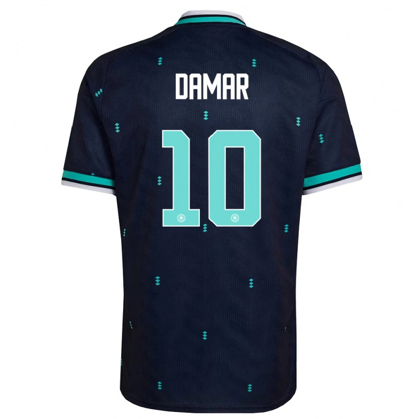 Danxen Hombre Camiseta Alemania Muhammed Damar #10 Marino Azul Cielo Blanco 2ª Equipación 26-28 La Camisa México
