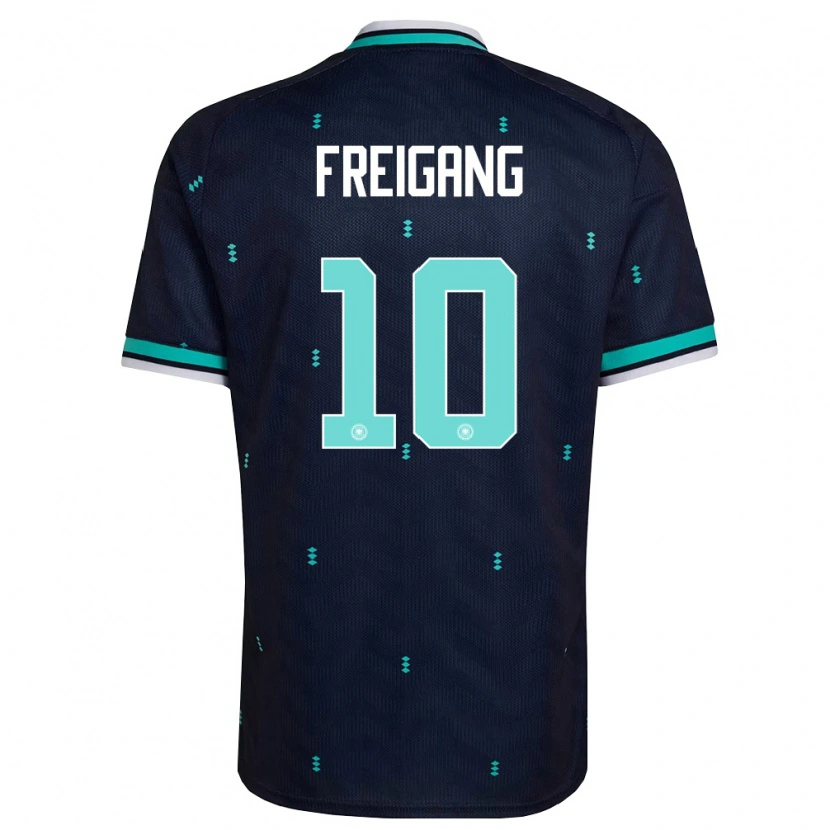 Danxen Hombre Camiseta Alemania Laura Freigang #10 Marino Azul Cielo Blanco 2ª Equipación 26-28 La Camisa México