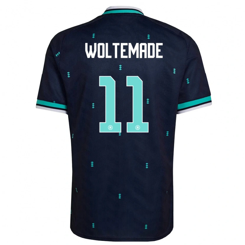Danxen Hombre Camiseta Alemania Nick Woltemade #11 Marino Azul Cielo Blanco 2ª Equipación 26-28 La Camisa México