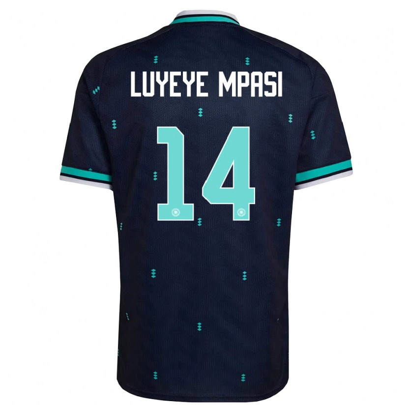 Danxen Hombre Camiseta Alemania Seal Luyeye Mpasi #14 Marino Azul Cielo Blanco 2ª Equipación 26-28 La Camisa México