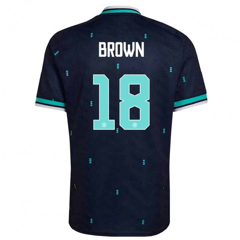 Danxen Hombre Camiseta Alemania Nathaniel Brown #18 Marino Azul Cielo Blanco 2ª Equipación 26-28 La Camisa México