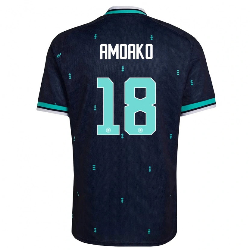Danxen Hombre Camiseta Alemania Kofi Amoako #18 Marino Azul Cielo Blanco 2ª Equipación 26-28 La Camisa México