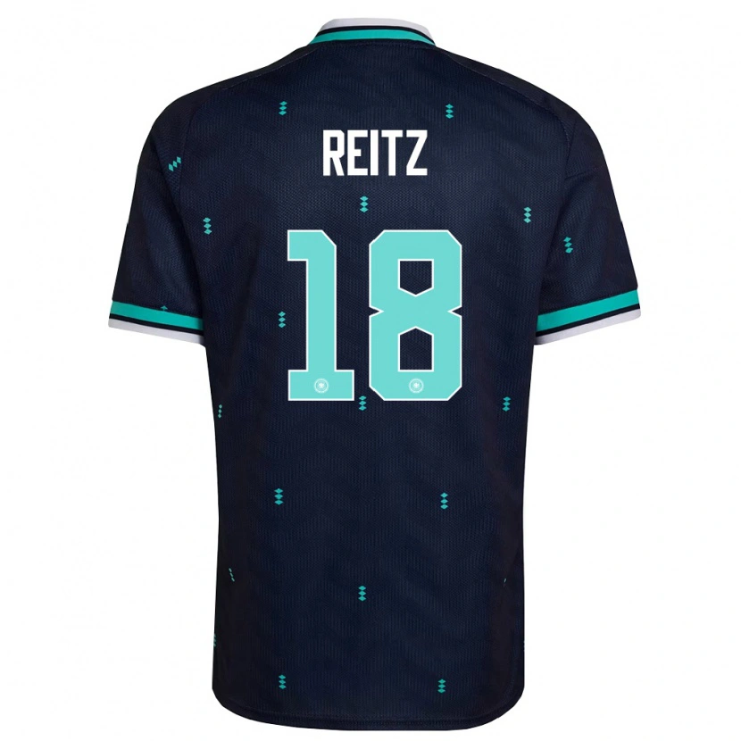Danxen Hombre Camiseta Alemania Rocco Reitz #18 Marino Azul Cielo Blanco 2ª Equipación 26-28 La Camisa México