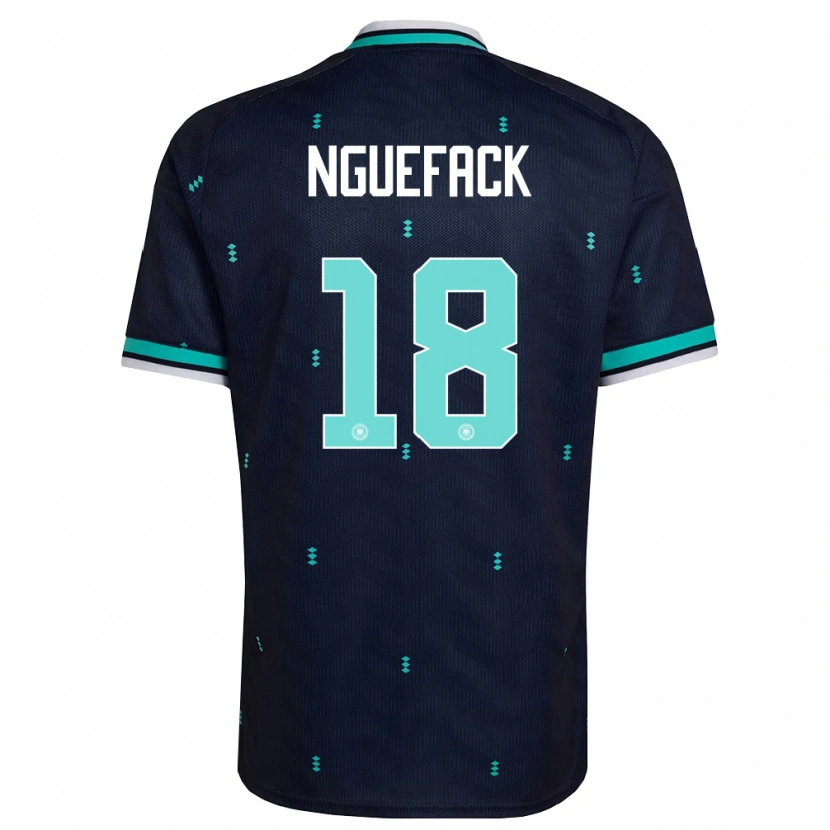 Danxen Hombre Camiseta Alemania Mathieu Nguefack #18 Marino Azul Cielo Blanco 2ª Equipación 26-28 La Camisa México