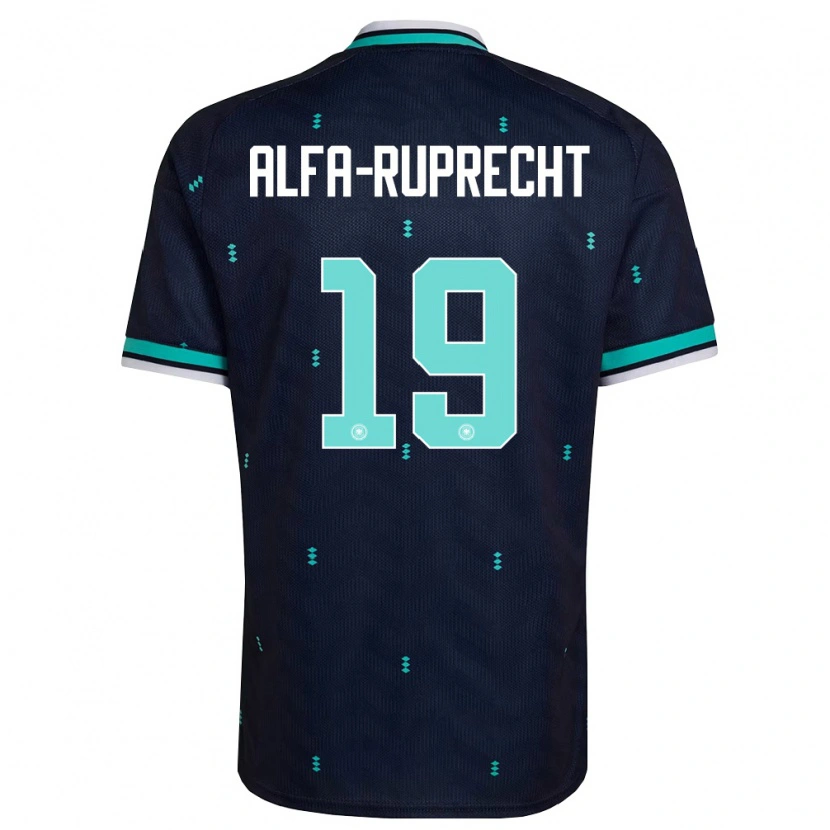 Danxen Hombre Camiseta Alemania Farid Alfa-Ruprecht #19 Marino Azul Cielo Blanco 2ª Equipación 26-28 La Camisa México