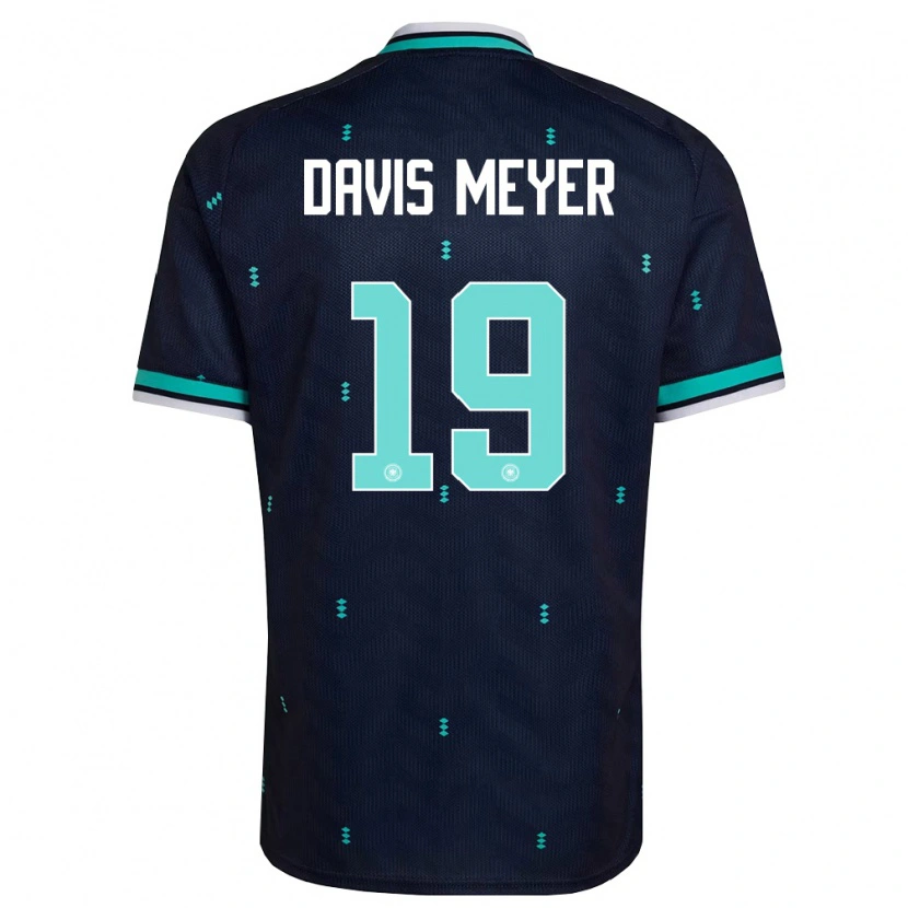 Danxen Hombre Camiseta Alemania John Davis Meyer #19 Marino Azul Cielo Blanco 2ª Equipación 26-28 La Camisa México
