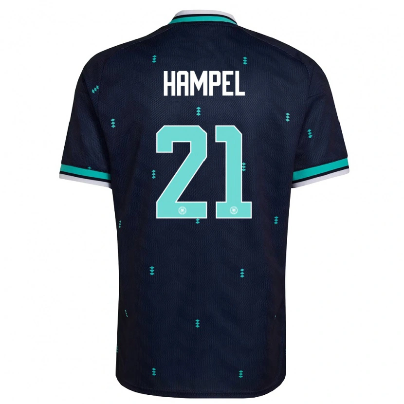 Danxen Hombre Camiseta Alemania Luca Hampel #21 Marino Azul Cielo Blanco 2ª Equipación 26-28 La Camisa México