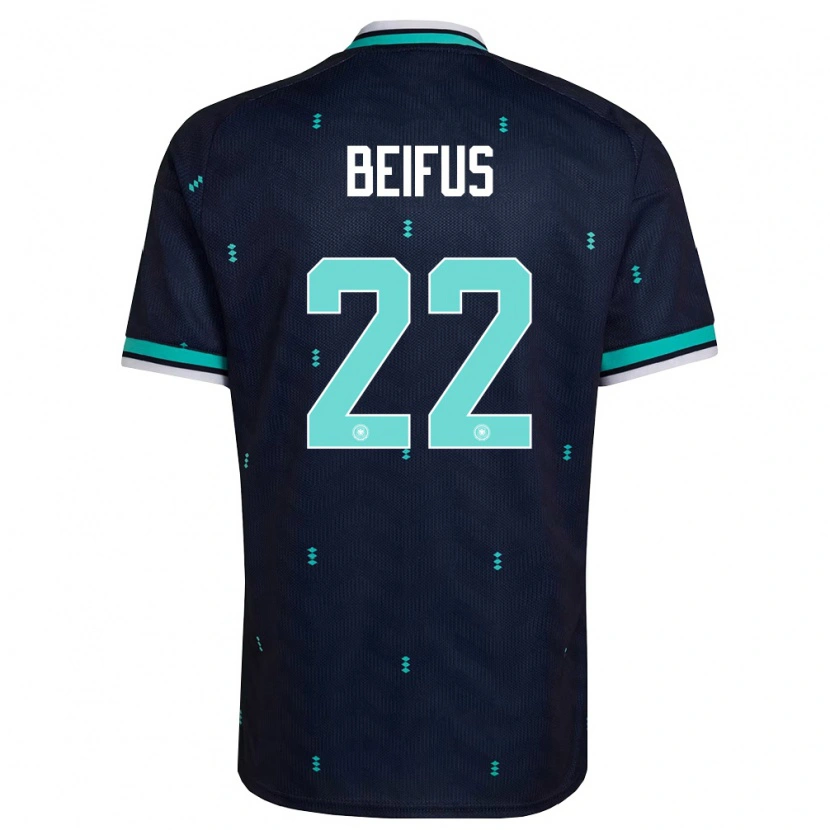 Danxen Hombre Camiseta Alemania Marcel Beifus #22 Marino Azul Cielo Blanco 2ª Equipación 26-28 La Camisa México
